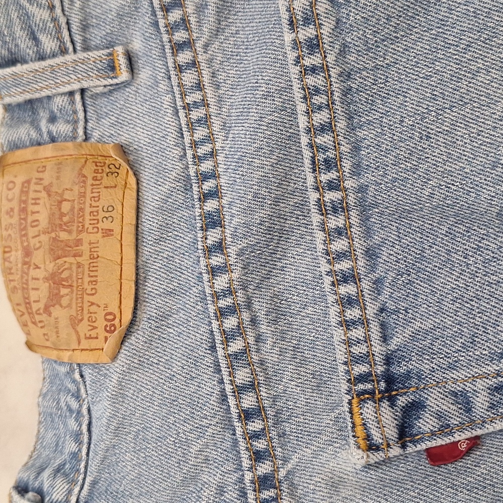 VTG Y2K Levi's 560‎ Made In USA Loose Fit Tapered Leg 36 X 32 As Is Lt Wash 2000